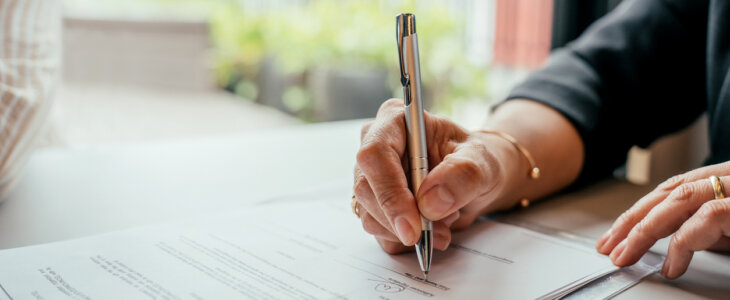 insurance adjuster reviewing auto accident claim