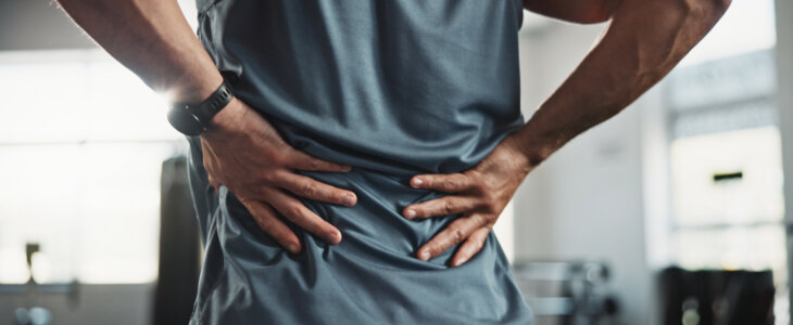 man with back injury