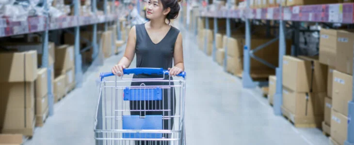 woman shopping store