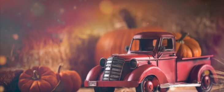 truck in fall