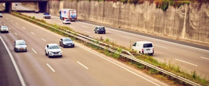 cars on highway