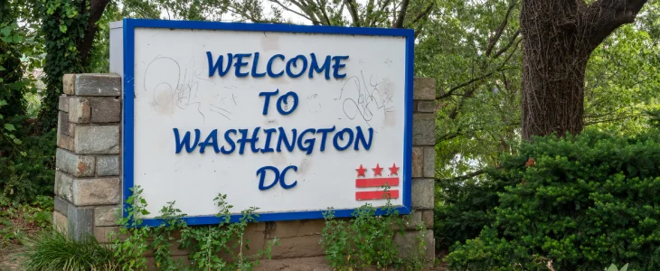 Sign for Washington, D.C.