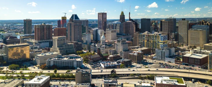 Maryland skyline and overpass