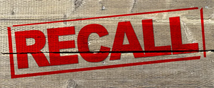 Recall in big red letters