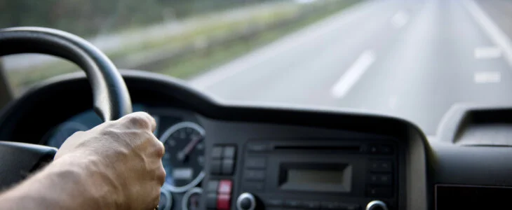 truck driver on highway
